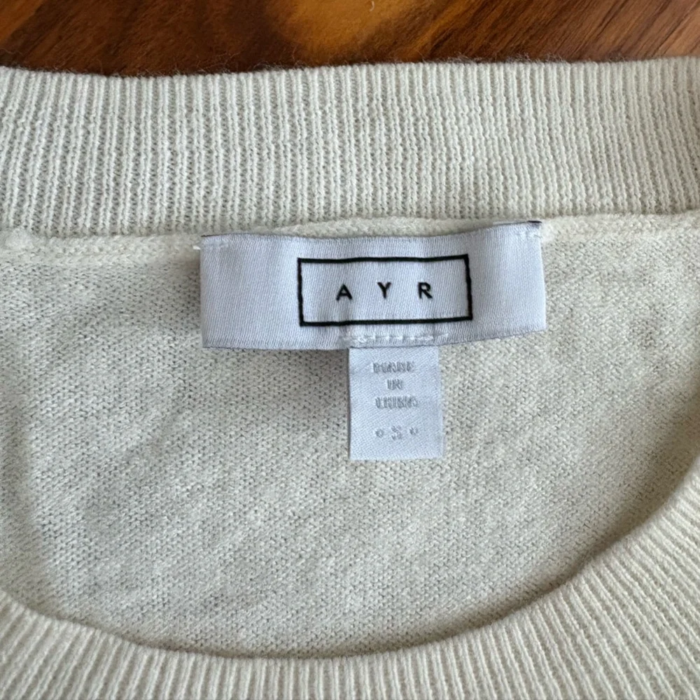 AYR Lofty Softie Sweater in Black and White Stripes, ECU - Picture 3 of 10